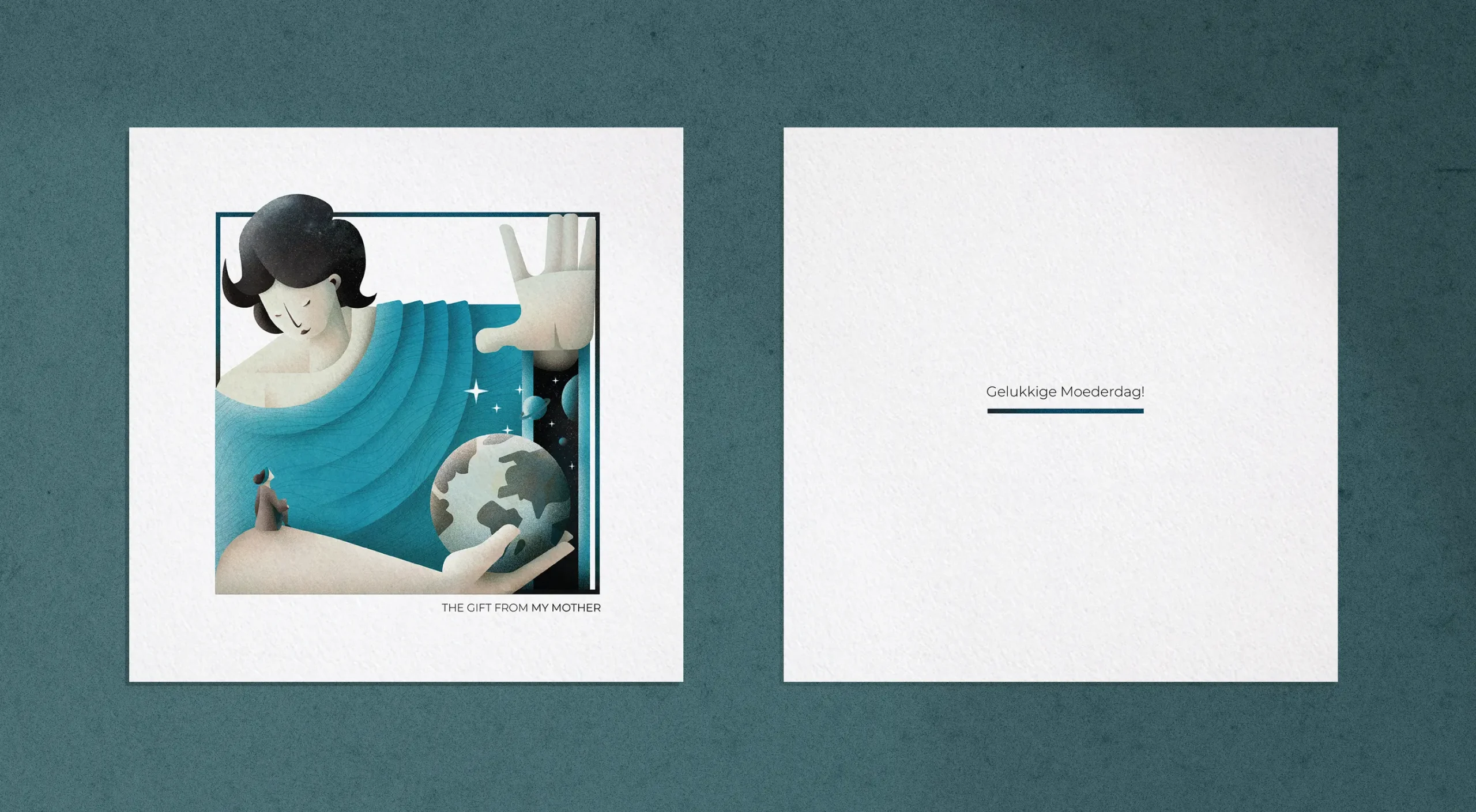 illustratie ontwerp moederdag kaart door Ayla Brulez / Bluefury